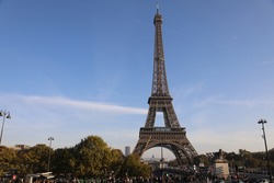 eiffelTower in sunny fall day in Paris, France