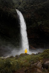 Ciparay waterfall in Tasikmalaya, West Java, Indonesia.