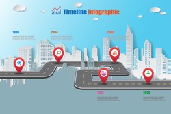 Design template, road map timeline infographic. Vector Illustration