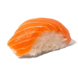 Fresh salmon japanese nigiri delicious