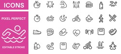 Fitness Icons Set vector design 