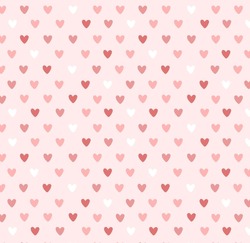 Vector seamless pattern of pink hearts. Suitable for creating backgrounds, patterns, wallpapers, packaging prints, textures. Valentine's day, wedding, birthday, decoration of children's rooms.