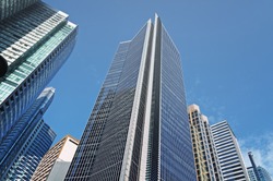 Office buildings in Makati , the business disctrict of Metro Manila.