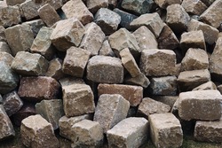 Paving stones Road construction background