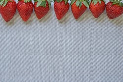 Fresh strawberries on white background, space for text. High quality photo