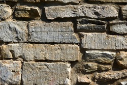 Walls made of stone , stone background. High quality photo