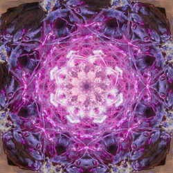 Abstract fractal circle mandala purple organic background texture 