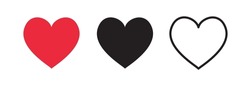 Heart illustration collection, Love symbol icon set, love symbol vector.