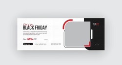 Black Friday timeline cover weekend sale social media banner and web banner design