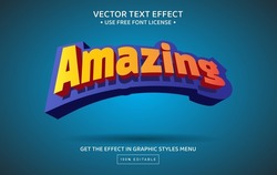 Amazing 3D editable text effect template