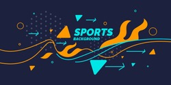 Modern colored poster for sports. Vector illustration