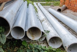 unused plastic paralon pipes to make waterways