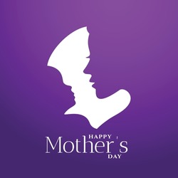 Aesthetic happy mothers' day mom and child affection greeting design for all mother lovers.