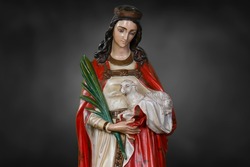 Statue of Agnes of Rome - Santa Ines - saint of catholic religion