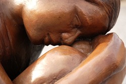 sad woman statue