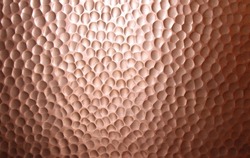 A Closeup on a Hammered Copper Surface