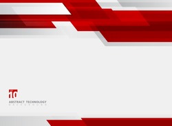 Abstract technology geometric red color shiny motion background. Template with header and footer for brochure, print, ad, magazine, poster, website, magazine, leaflet, annual report. Vector corporate