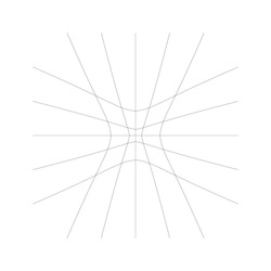 Inward, recess curved lines grid, mesh. Incline compress hollow, indent, dent distortion. Compression, depression negative space pattern. warp, deform lattice, grating or trellis abstract element