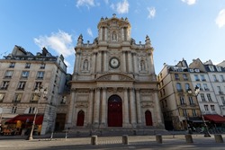 Church of Saint-Paul-Saint-Louis, Marais 4th arrondissement , Paris, France. A 17th century church showcasing Italian, French gothic and Dutch architecture - Corinthian and Composite orders.