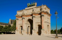 The Triumphal Arch of Carroussel in Paris, France.