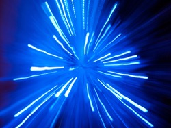 Blue light abstract starburst effect