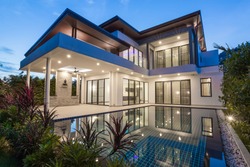 Modern luxury villa with swimming pool