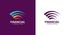 financial consulting company minimalist abstract logo