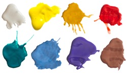 collection of colored splashes