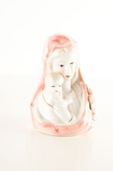 Ceramic Statue of Virgin Our Lady of Fatima