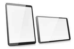 Tablet computers, isolated on white background