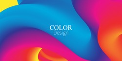Color Waves Background. Fluid Flow. Ink Splash. Abstract Flow. Vibrant Color. Trendy Poster. Colorful Gradient. Ink In Water. 3d Wave. Liquid Shape. Flow Wave.