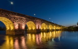 Roman Bridge of Mérida, Emerita Augusta, capital of the former Lusitania.