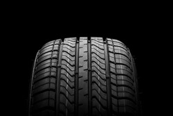  black isolation rubber tire, on the black backgrounds