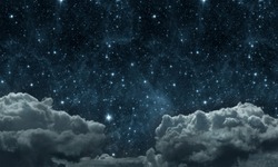 backgrounds night sky with stars and clouds. Elements of this image furnished by NASA