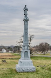 Ohios Tribute Monument, Cemetery Hill, Gettysburg National Military Park, Pennsylvania, USA