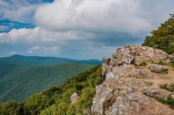 Enjoying the View from Hawksbill Summit, Shenandoah National Park, Virginia USA, Virginia