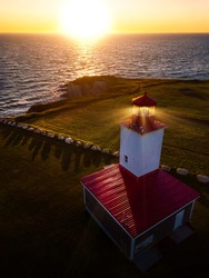 Cape Saint Marys Lighthouse Located in the Acadian Region of Nova Scotia.