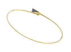 Bracelet with diamonds made of fine round gold.