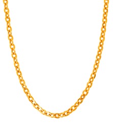 Gold chains isolated