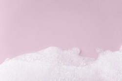 image of foam bubbles on pink background