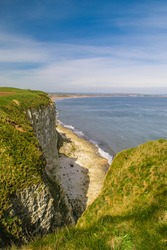 View of Filey bay from the op of Buckton Cliffs