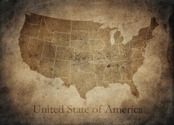 Old Usa map