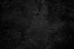 Old black background. Grunge wallpaper. Concrete texture
