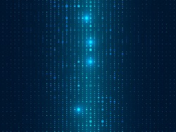 Abstract cyber space environment background. Digital particles grid virtual reality. Graphic concept for your design