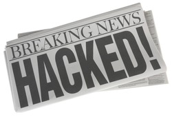 Hacked - Newspaper headline