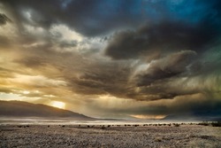 Dramatic storm in Death Valley