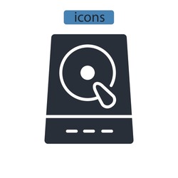 HDD icons  symbol vector elements for infographic web