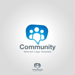 Team Community Partners logo template. Social Network Corporate branding identity