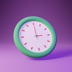 3D Clock icon 3.00 AM Transparent Background