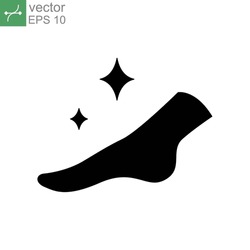Foot care icon. Ankle Rehabilitation. Spa treatment for body care and beauty. Pedicure and healthy feet. Glyph or solid pictogram style. Vector illustration. Design on white background. EPS 10
